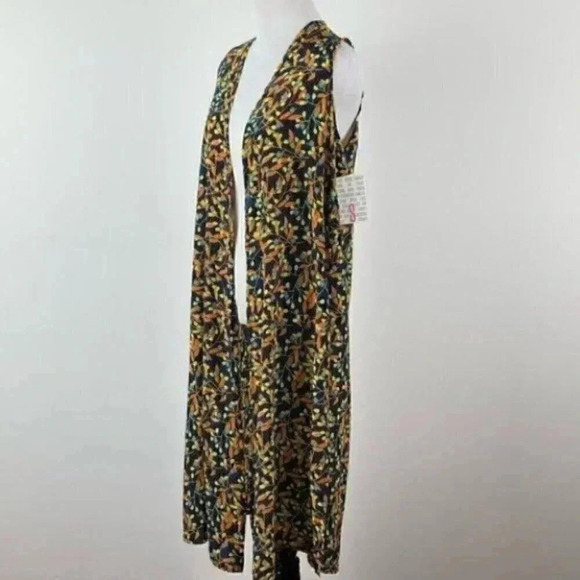 New Lularoe Joy Womens long vest duster size S 4-6 multicolored floral - Picture 10 of 11